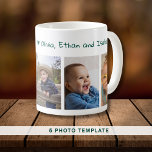 Create Your Own We Love You Pop 5 Photo Collage  Coffee Mug<br><div class="desc">Cute father's day mug personalized with 5 photos , love you Pop typography and grandkids names.</div>