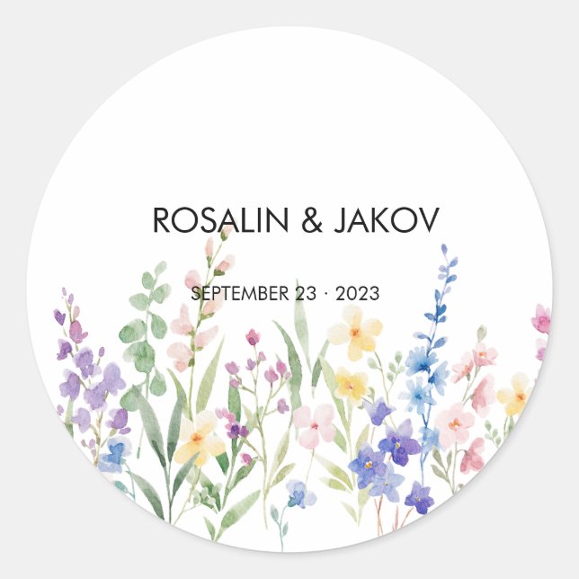 Create Your Own wedding  Classic Round Sticker (Front)