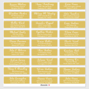 Create Your Own Wedding Guest Address Gold White
