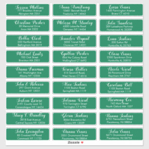 Create Your Own Wedding Guest Address Green