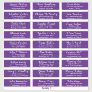 Create Your Own Wedding Guest Address Royal Purple