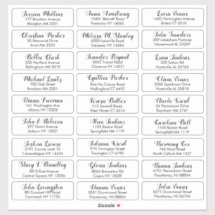 Create Your Own Wedding Guest Address Sticker