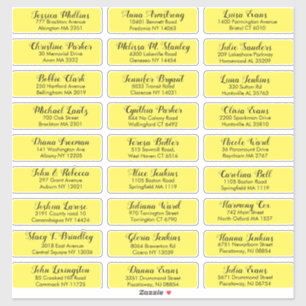 Create Your Own Wedding Guest Address Yellow