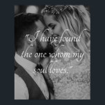 Create Your Own Wedding Photo Custom Quote Poster<br><div class="desc">Create your own custom quote poster featuring one of your favourite wedding pictures. Simply add your image and personalized text in elegant script typography.</div>
