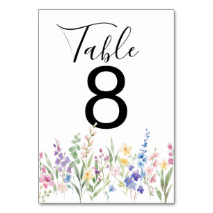 Create Your Own wedding  Table Number