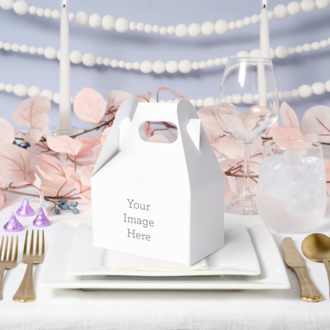 Paper Favour Box, Gable 12.7 cm x 7.62 cm x 16.51 cm  (Wedding)