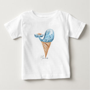 Create Your Own Whale Ice Cream Cone Baby T-Shirt