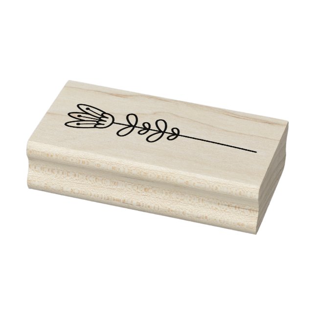 Create Your Own Whimsical 3 Petaled Flower Blossom Rubber Stamp (Stamp)