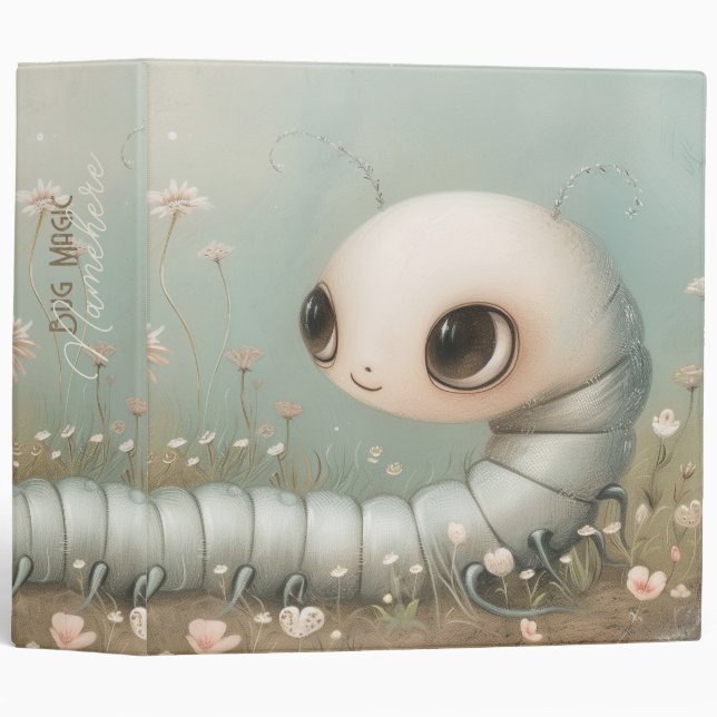 Create Your Own Whimsical Caterpillar Meadow Binder (Front/Spine)