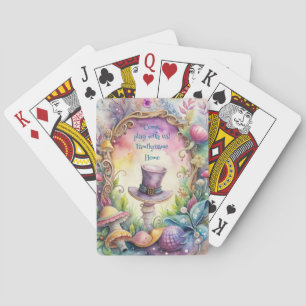 Create Your Own Whimsical Purple Top Hat Playing Cards