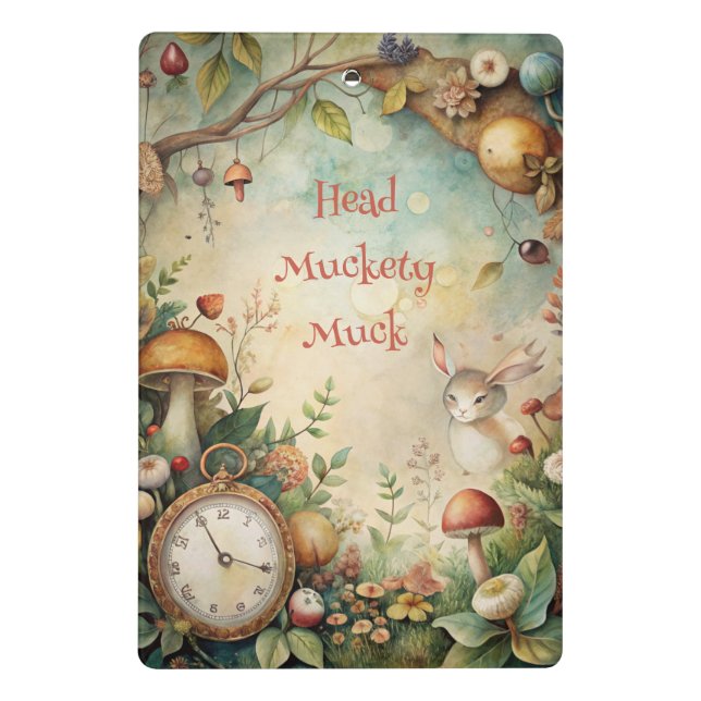 Create Your Own Whimsical Rabbit Garden Mini Clipboard (Back)