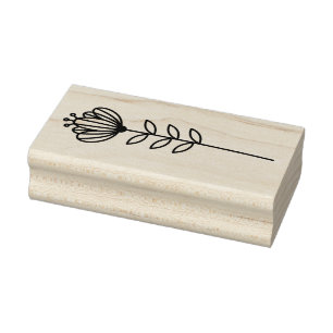 Create Your Own Whimsical Striped Tulip Blossom Rubber Stamp