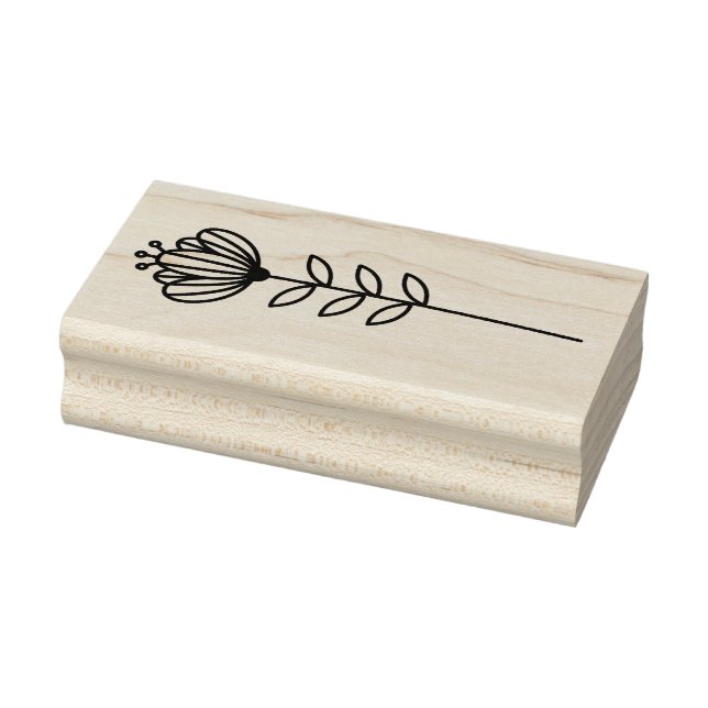 Create Your Own Whimsical Striped Tulip Blossom Rubber Stamp (Stamp)