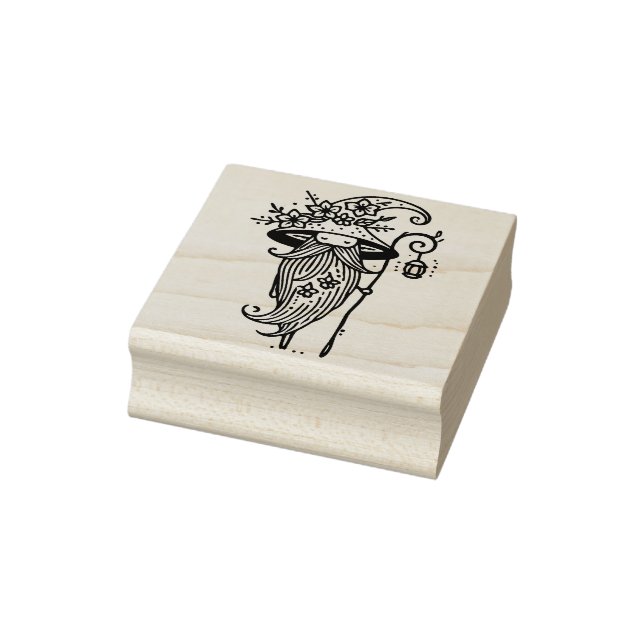 Create Your Own Whimsical Wizard Gnome Rubber Stamp (Stamp)