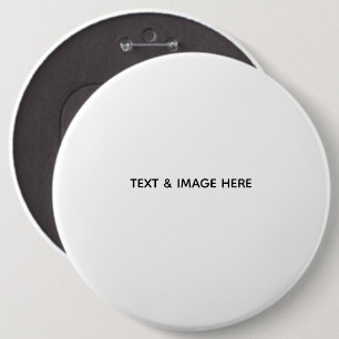 Create Your Own white 6 Inch Round Button