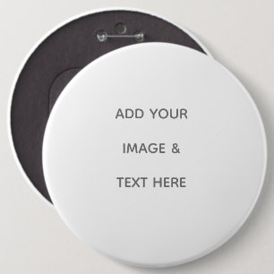 Create Your Own white  6 Inch Round Button