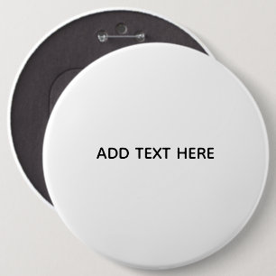 Create Your Own White 6 Inch Round Button