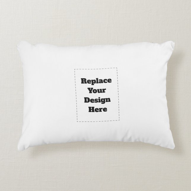 Create Your Own white  Accent Pillow (Front)