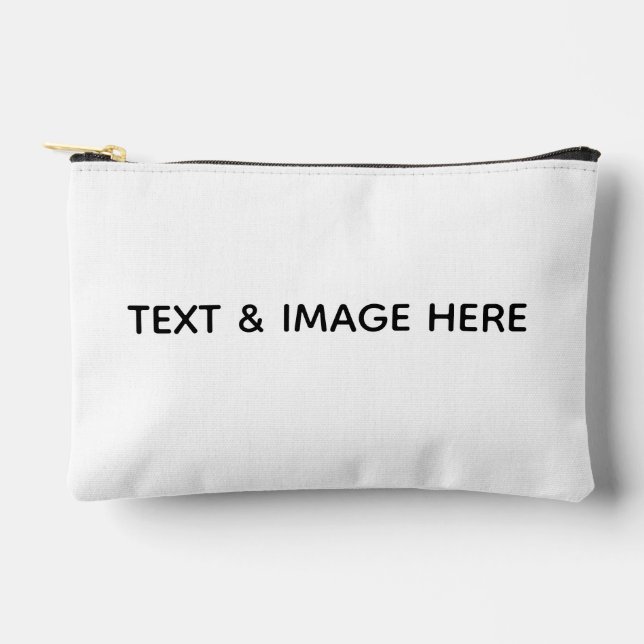 Create Your Own white Accessory Pouch (Front)