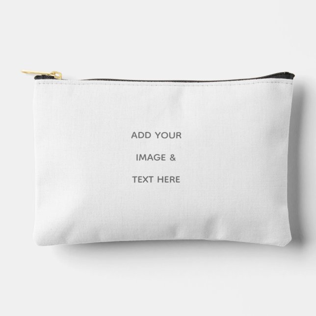 Create Your Own white  Accessory Pouch (Front)