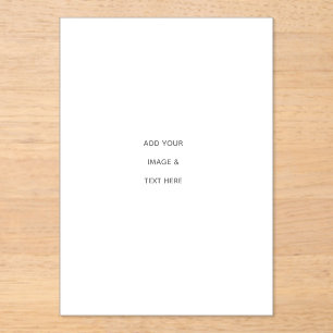 Create Your Own white Acrylic Invitations