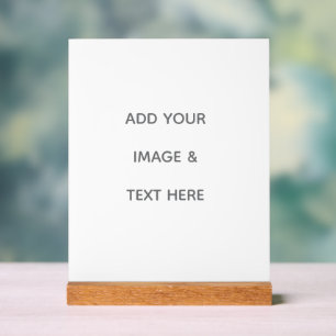 Create Your Own white Acrylic Sign