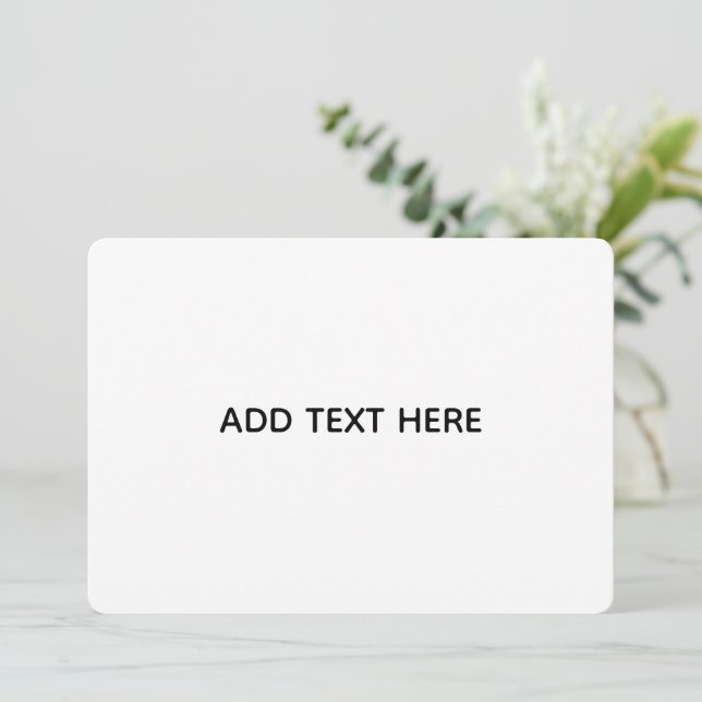 Create Your Own White  Advice Card (Standing Front)