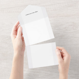 create your own white  all in one invitation