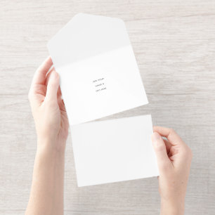 Create Your Own white  All In One Invitation