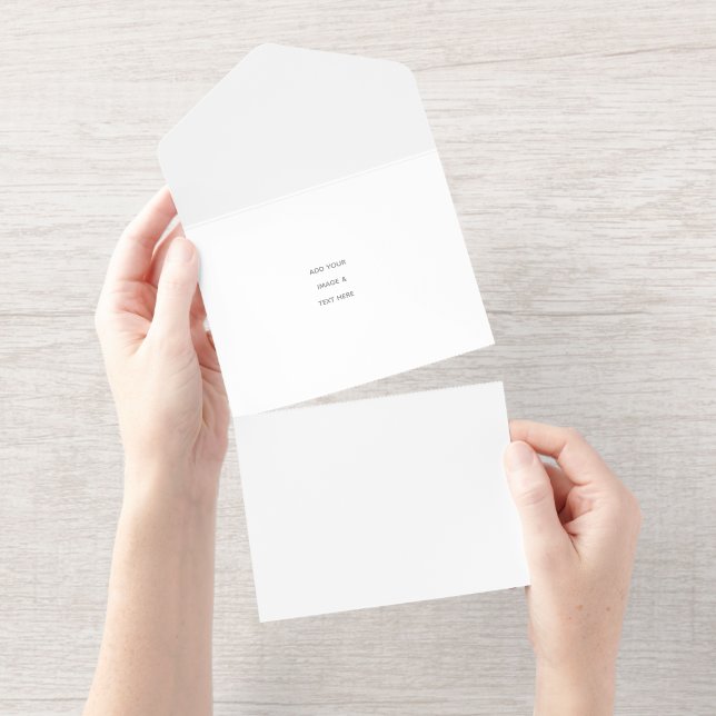 Create Your Own white  All In One Invitation (Tearaway)