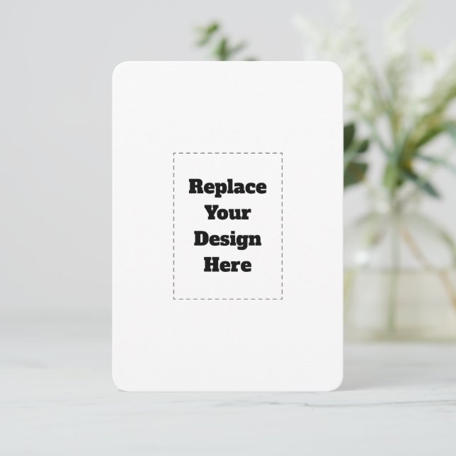 Create Your Own white  Announcement (Standing Front)