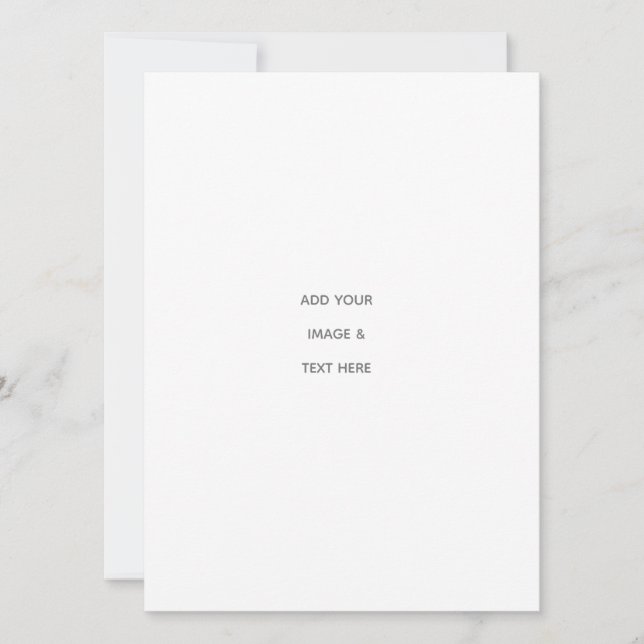 Create Your Own white  Announcement (Front)