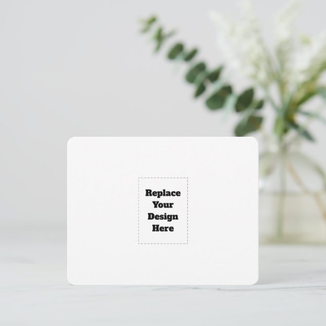 Create Your Own white  Announcement (Standing Front)