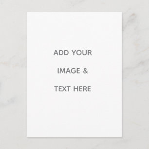 Create Your Own white  Announcement Postcard