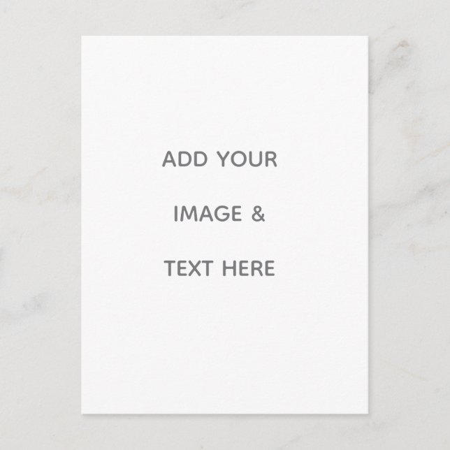 Create Your Own white  Announcement Postcard (Front)