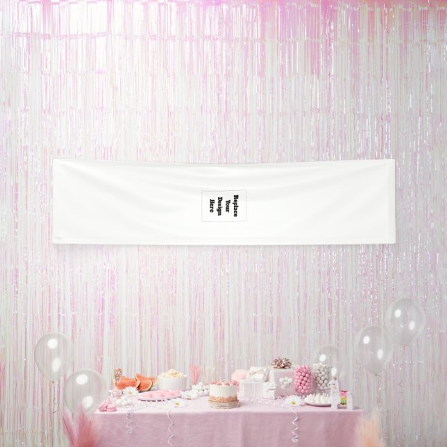 Create Your Own white  Banner (Party)