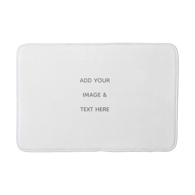 Create Your Own white  Bath Mat (Front)