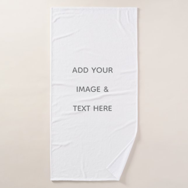 Create Your Own white  Bath Towel (Bath Towel)