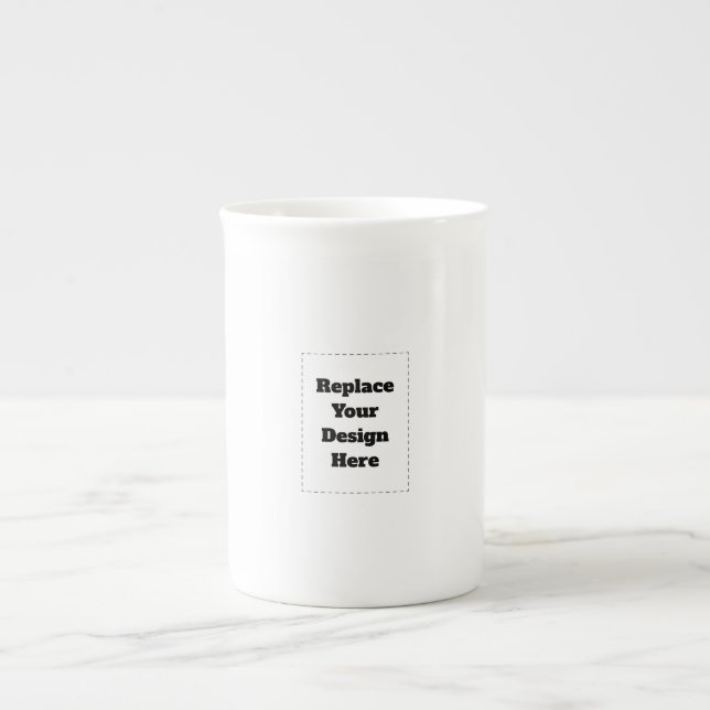 Create Your Own white  Bone China Mug (Front)