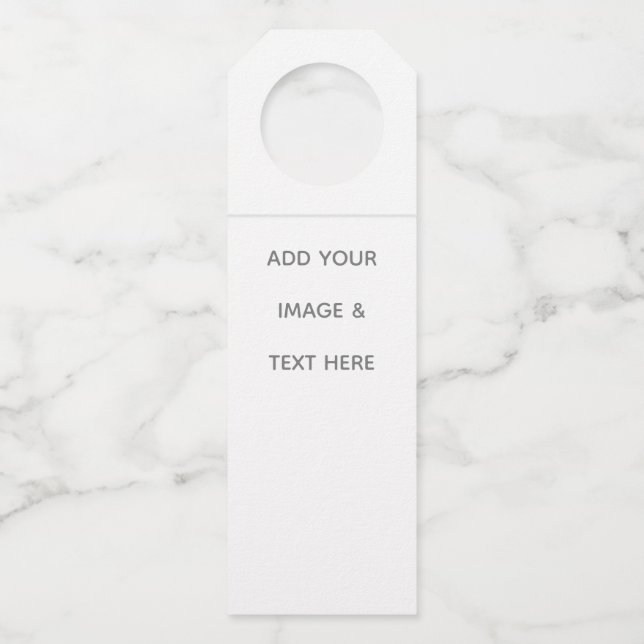 Create Your Own white  Bottle Tag (Front)