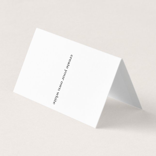 create your own white  business card (Front)