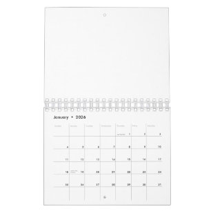Create Your Own white  Calendar