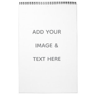 Create Your Own white  Calendar