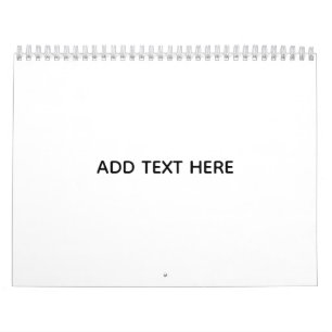 Create Your Own White Calendar