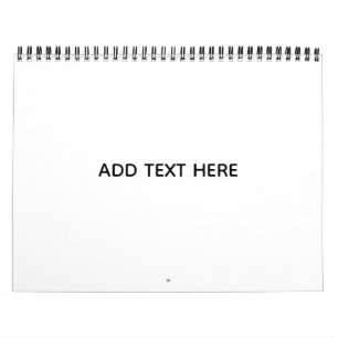 Create Your Own White Calendar