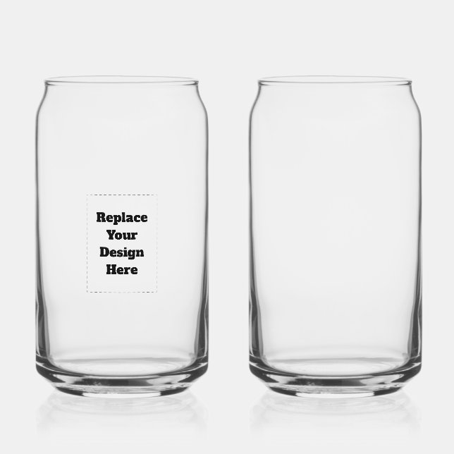 Create Your Own white  Can Glass (Front)