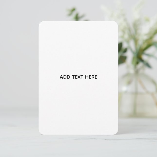 Create Your Own White  Card (Standing Front)