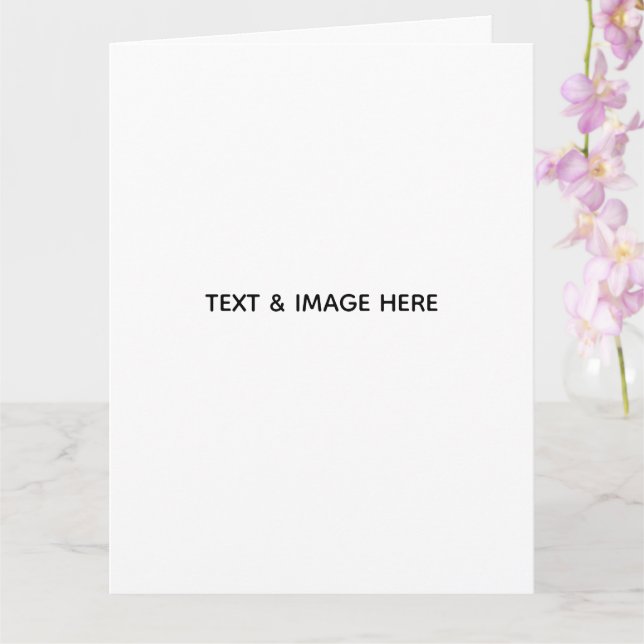 Create Your Own white Card (Orchid)