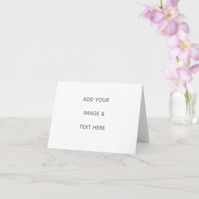 Create Your Own white  Card (Orchid)
