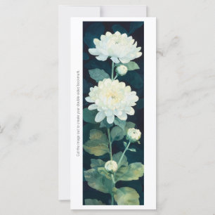 Create Your Own White Carnations Bookmark Card